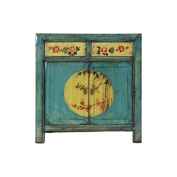 SIDEBOARD PAINTED (ROUND) 2DW2DR TURQUOISE