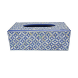 TISSUE BOX SHELL COIN BLUE