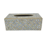 TISSUE BOX  SHELL COIN GREY