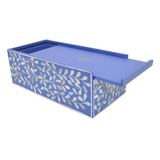 TISSUE BOX SHELL VINE BLUE