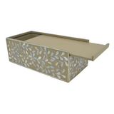 TISSUE BOX SHELL VINE GREY