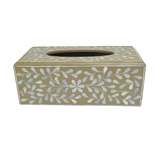 TISSUE BOX SHELL VINE GREY