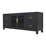 TV CONSOLE LATTICE 1.8M BLACK WASH MQZ-11