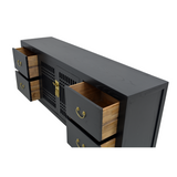 TV CONSOLE LATTICE 1.8M BLACK WASH MQZ-11