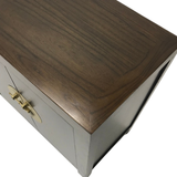 TV CONSOLE OPEN SHELVES ORIENT DARK WOOD MQZ-04