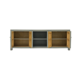 TV CONSOLE OPEN SHELVES ORIENT GREY WASH MQZ-04