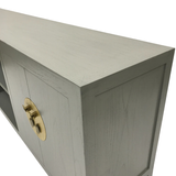 TV CONSOLE OPEN SHELVES ORIENT GREY WASH MQZ-04