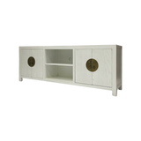 TV CONSOLE OPEN SHELVES ORIENT WHITE WASH MQZ-04