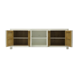 TV CONSOLE OPEN SHELVES ORIENT WHITE WASH MQZ-04