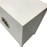 TV CONSOLE OPEN SHELVES ORIENT WHITE WASH MQZ-04